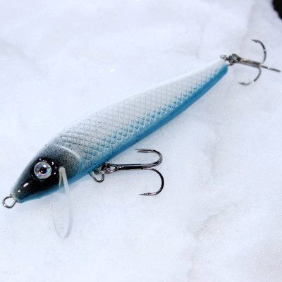 Wobler River Custom Baits Zander 10cm 11g barva Z010 White/Blue