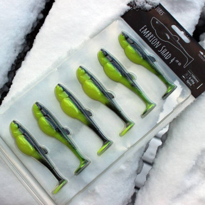 LIBRA LURES Embrion Shad 4″ 100mm 8g - 006 Hot Yellow (NO SCENT) – 6ks/bal