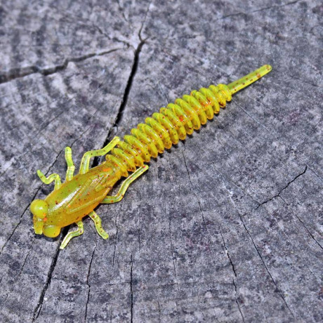 Prospin Baits Larwa 2" 50mm 10 pcs barva 34 Yellow Olive/Red příchuť sýr