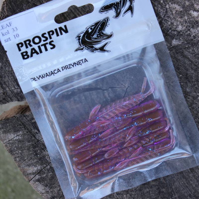 Prospin Baits Leaf 3" 7,5cm 10 pcs barva 33 Clear Violet aroma sýr