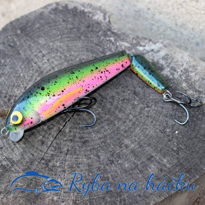 Monarch Dok Taimen 16cm SR hliníková lopatka barva Rainbow Trout plovoucí