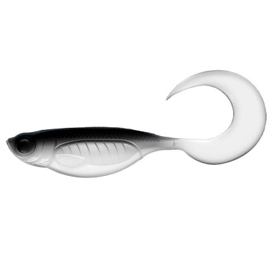LIBRA LURES Embrion Twist Tail 5" 125mm – White 001 – 4ks/bal (NO SCENT)