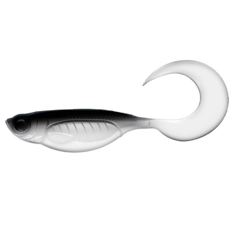LIBRA LURES Embrion Twist Tail 5" 125mm – White 001 – 4ks/bal (NO SCENT)
