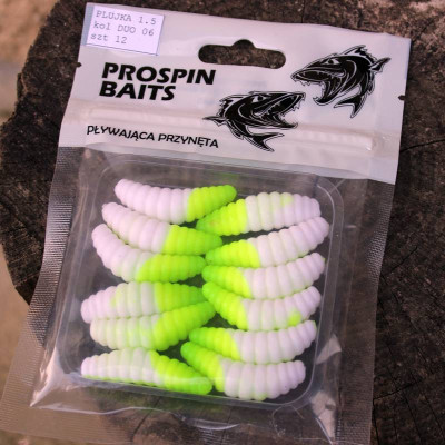 Prospin Baits Plujka 1,5" 38mm 12 pcs barva DUO 06 White/Chartreuse příchuť sýr