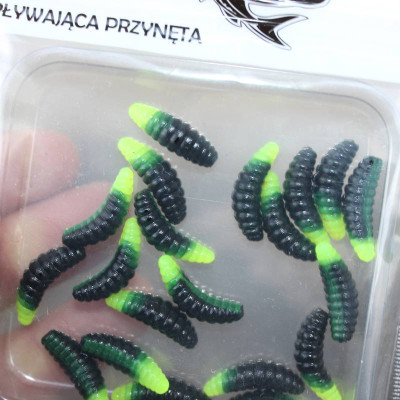 Prospin Baits Plujka 1" 25mm 20 pcs barva DUO 03 Black/Chartreuse příchuť sýr