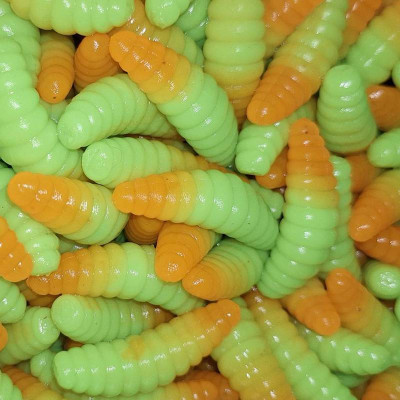 Prospin Baits Plujka 1" 25mm 20 pcs barva DUO 11 Chartreuse/Orange příchuť sýr
