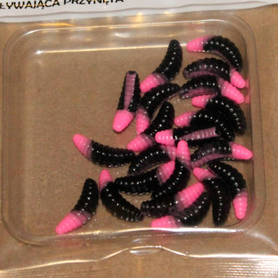 Prospin Baits Plujka 1" 25mm 20 pcs barva DUO 07 Black/Baby Pink příchuť sýr