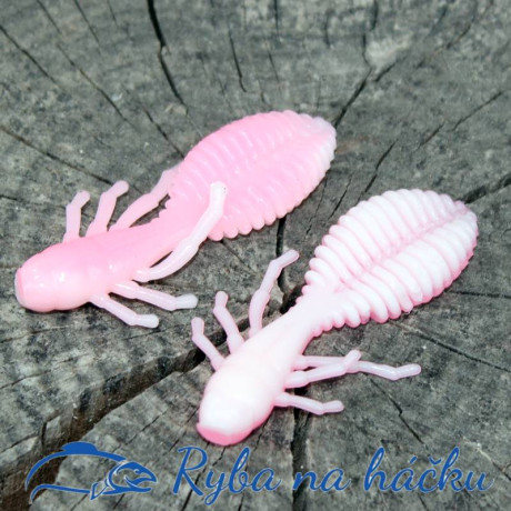 Harmony Baits Chrobák 55mm 8 pcs barva 001 White + 007 Baby Pink příchuť sýr