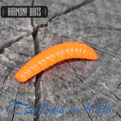 Harmony Baits Larva Grub 30mm barva 006 Orange 11 pcs příchuť sýr