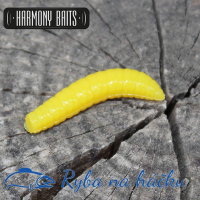 Harmony Baits Larva Grub 30mm barva 005 Yellow 11 pcs příchuť sýr