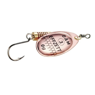 Rotační třpytka DAM Effzett standard vel.  1 s jednoháčkem měď