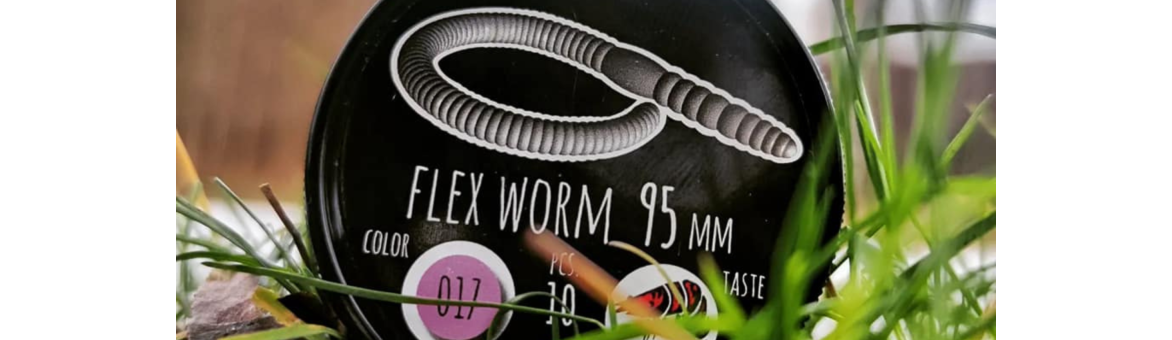 Gumová nástraha na pstruhy připomínající žížalu Libra Lures Flex Worm