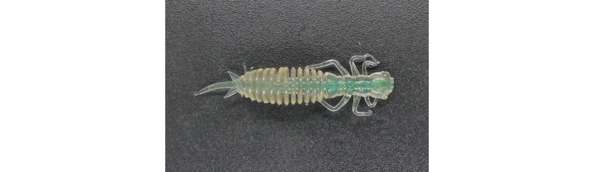 Gumová nástraha na pstruhy, jelce a okouny napodobující larvu vážky Damsel Nymph 50